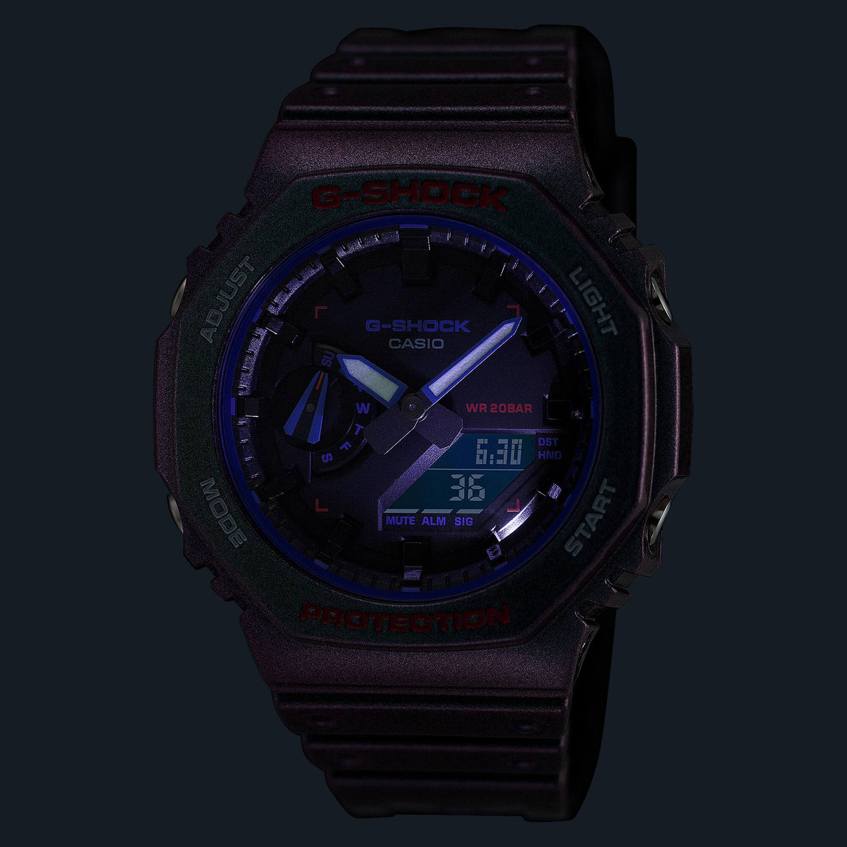 GA-2100AH-6A Reloj G-Shock de hombre pulsera de silicona