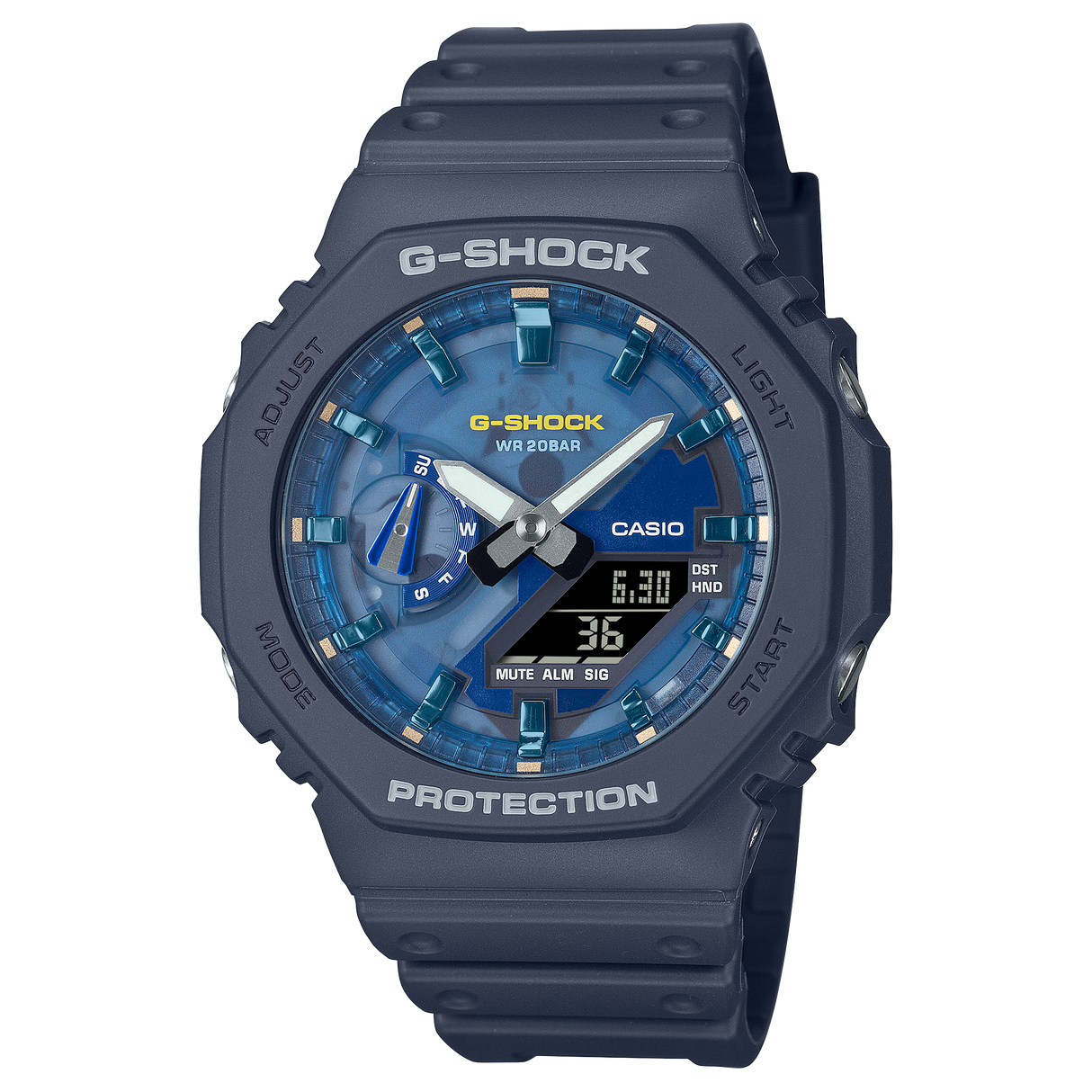 GA-2100AS-2A Reloj G-Shock de hombre pulsera de caucho