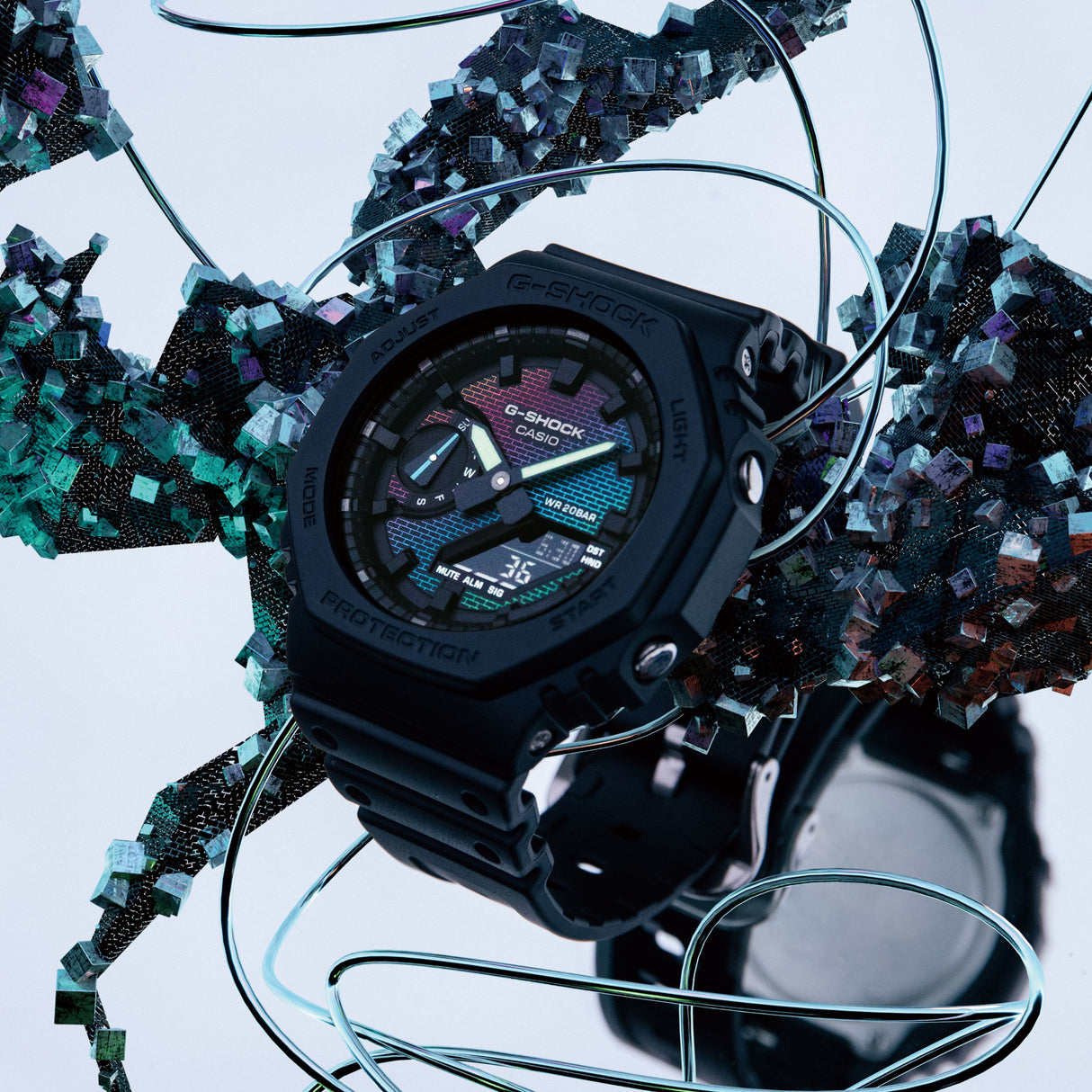 GA-2100RW-1A G-Shock reloj para caballero pulsera de caucho