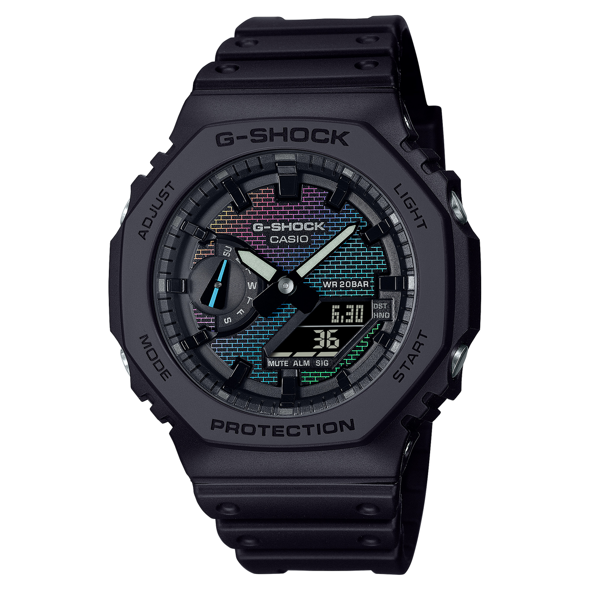 GA-2100RW-1A G-Shock reloj para caballero pulsera de caucho