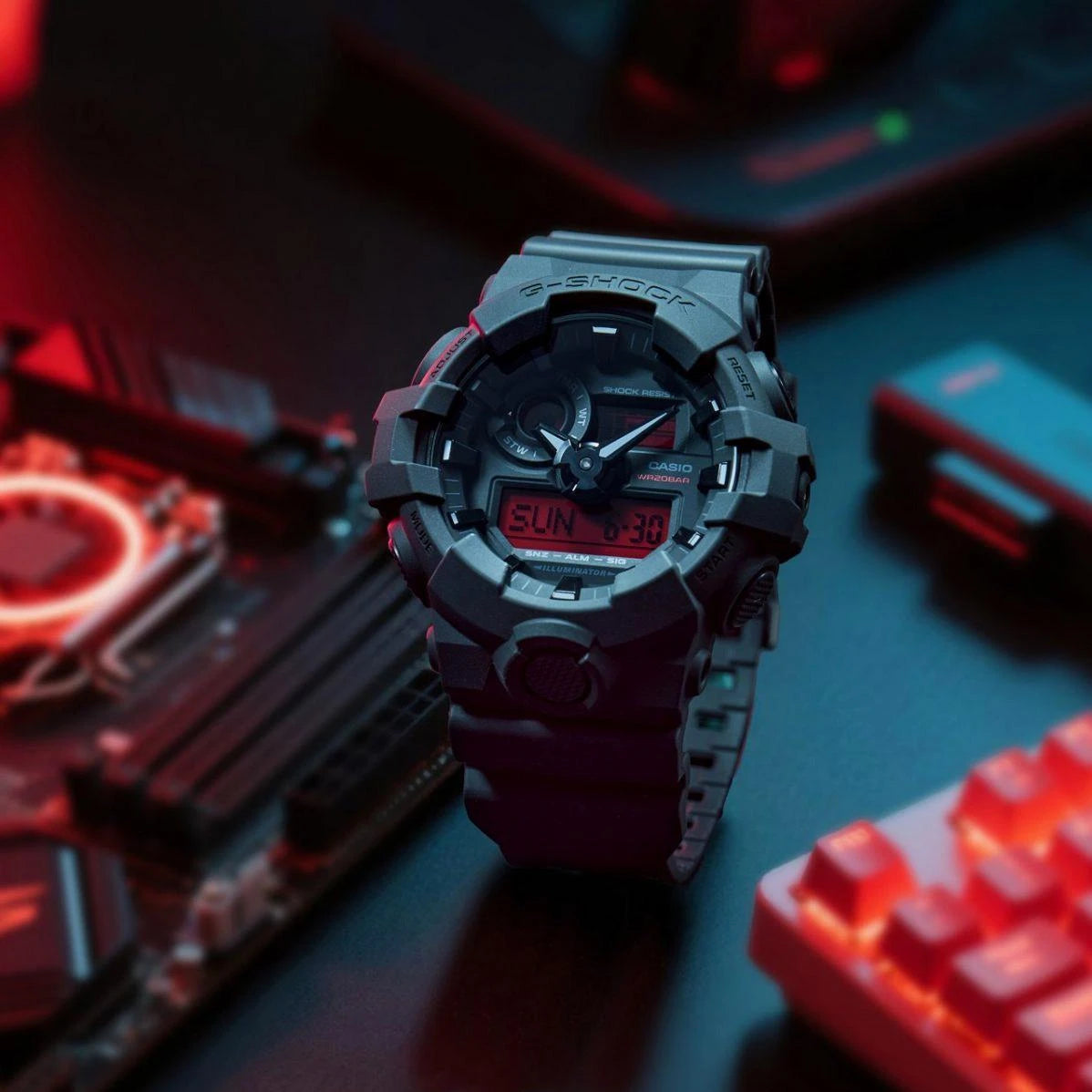 GA-700BBR-1A Reloj G-Shock de hombre pulsera de resina