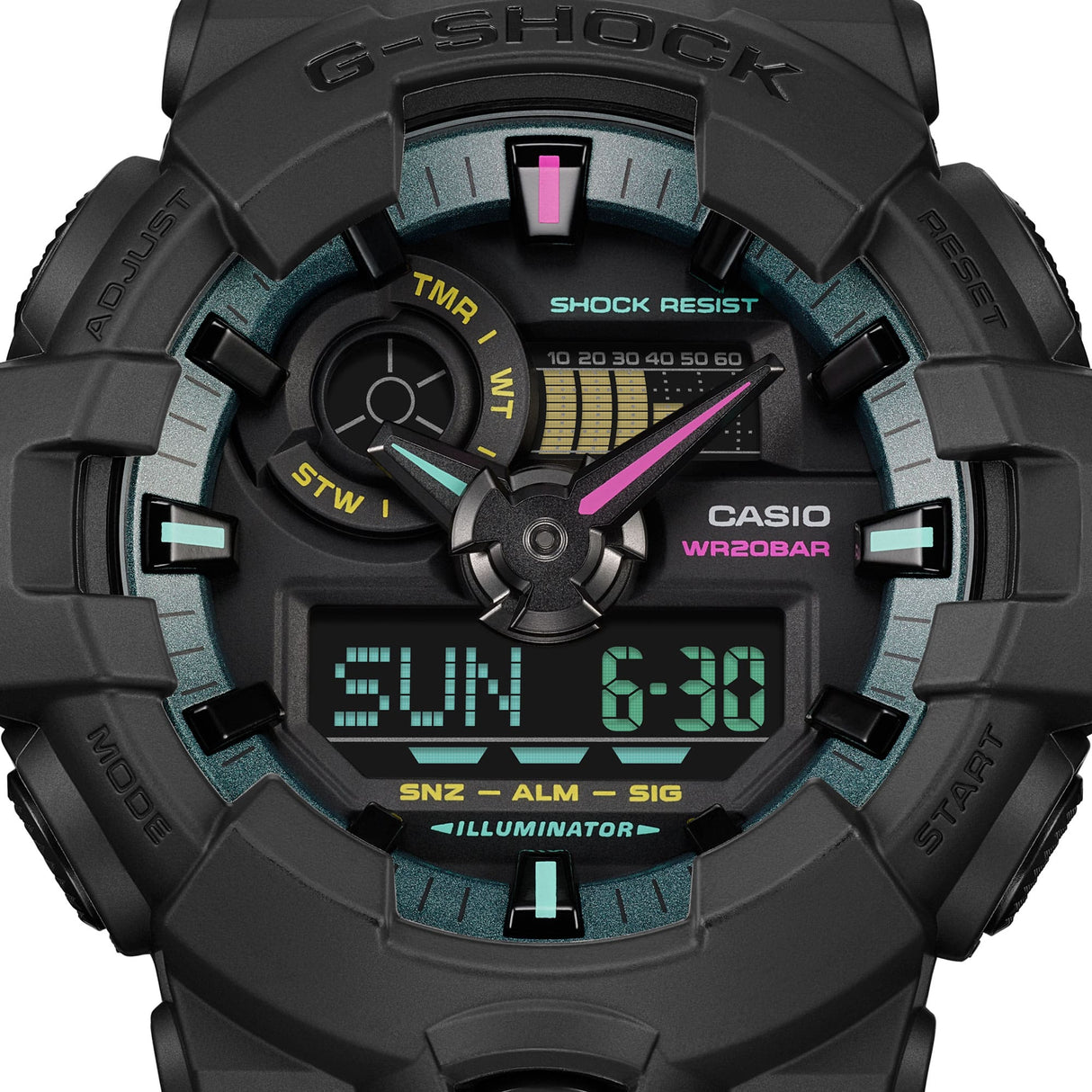 GA-700MF-1A G-Shock reloj para caballero pulsera de caucho