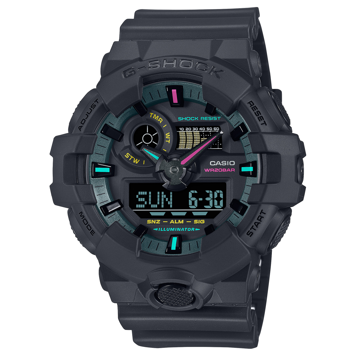 GA-700MF-1A G-Shock reloj para caballero pulsera de caucho