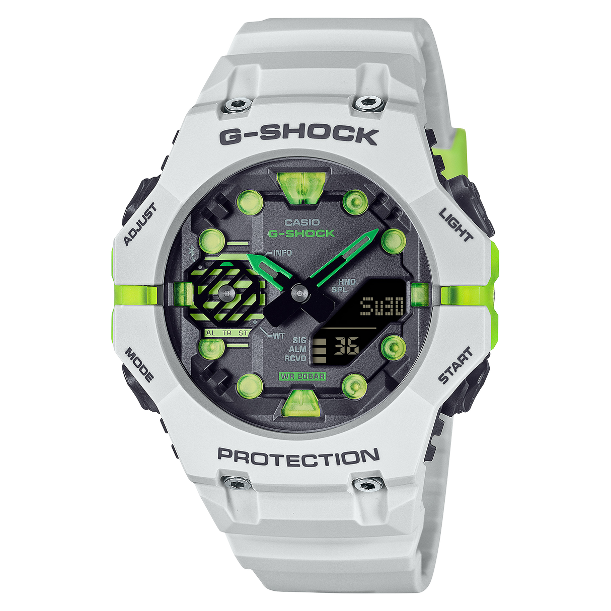 GA-B001MW-8A Reloj G-Shock de caballero pulsera de caucho