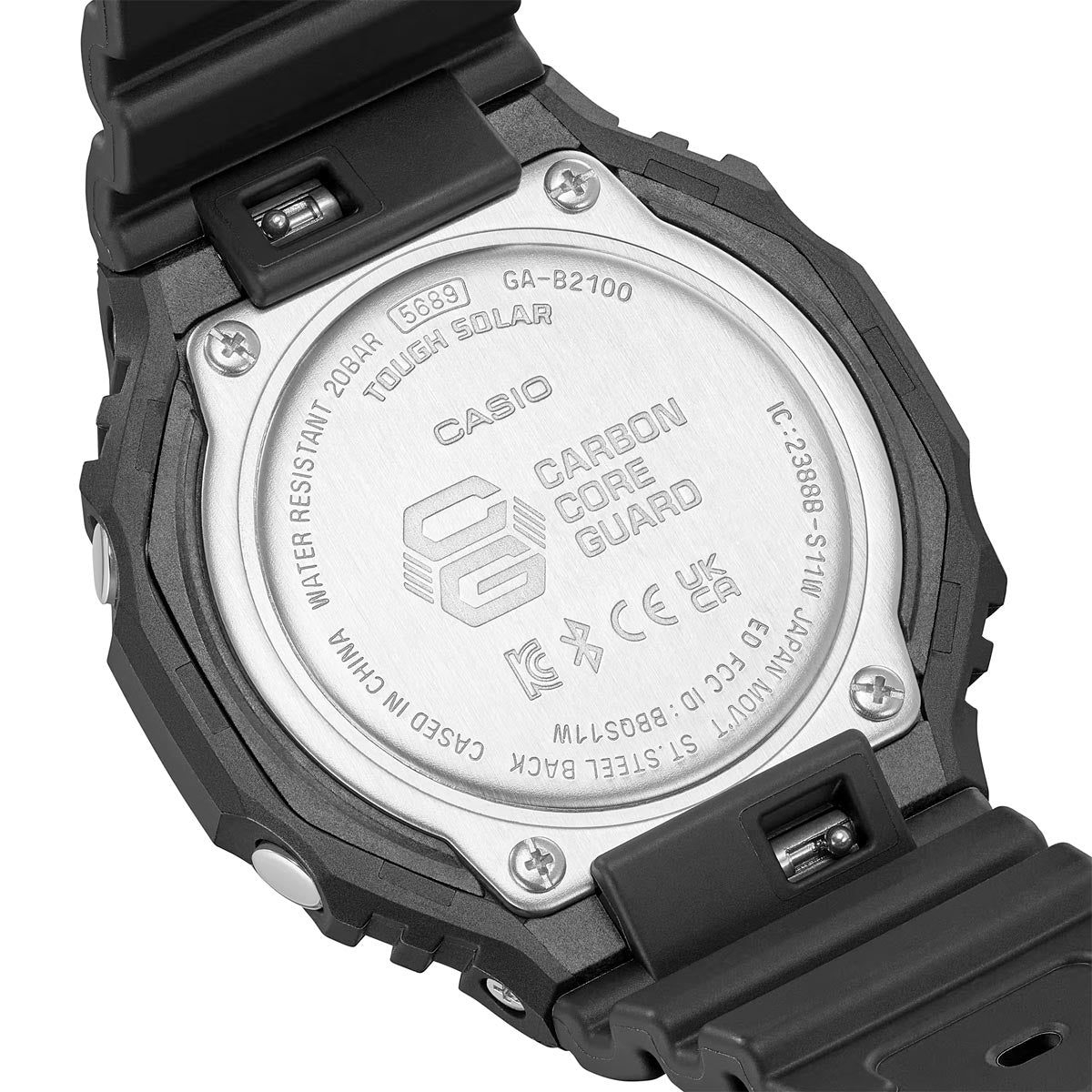 GA-B2100BBR-1A Reloj G-Shock Bluetooth de hombre correa de caucho
