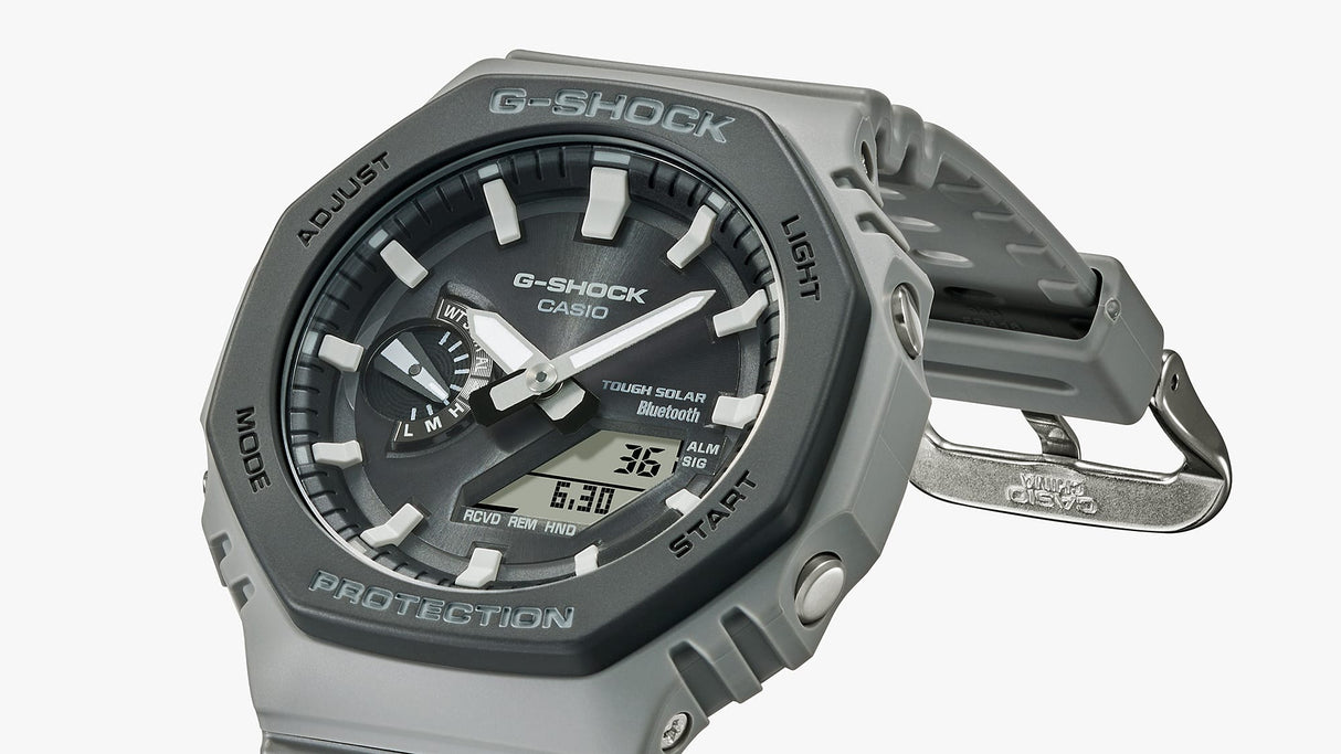 GA-B2100LUU-8A G-Shock reloj para caballero pulsera de caucho con bluetooth