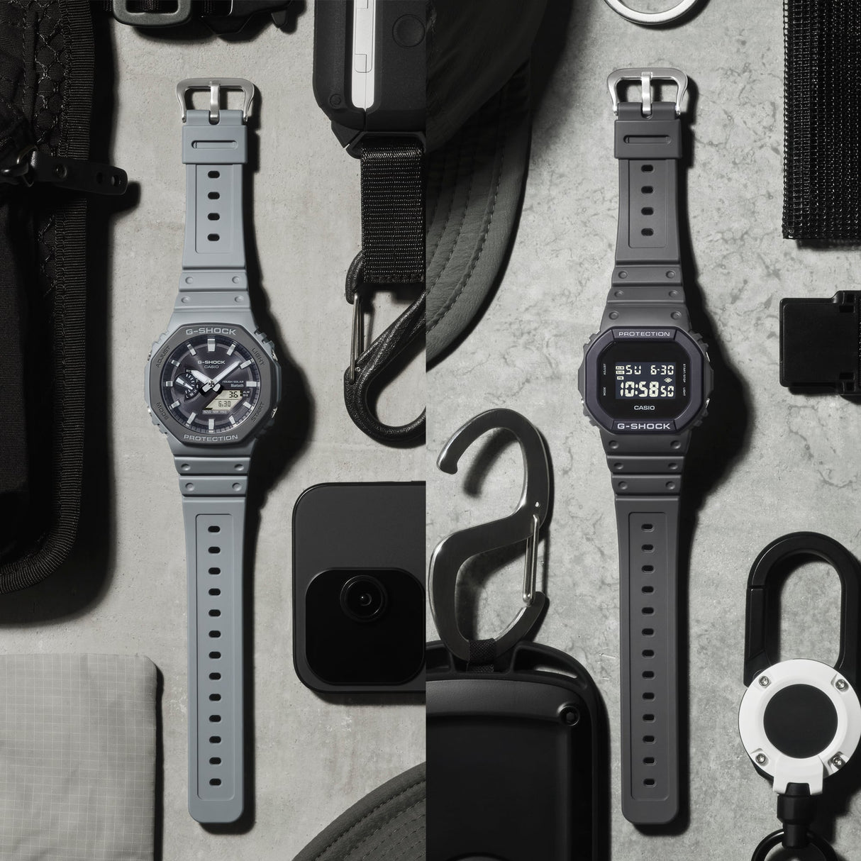 GA-B2100LUU-8A G-Shock reloj para caballero pulsera de caucho con bluetooth