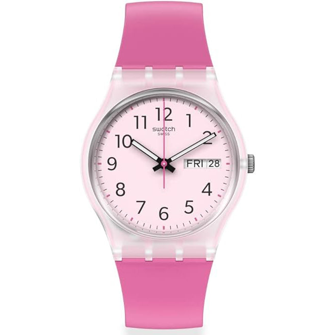 GE724 Reloj Swatch Rinse Repeat Pink de dama correa de silicona