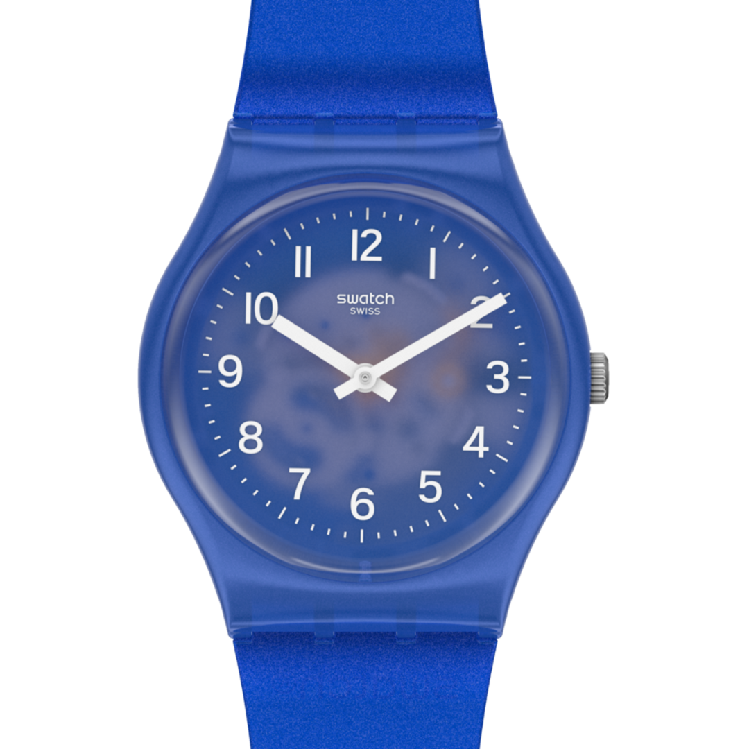 GL124 Reloj Swatch Blurry Blue de dama pulsera de caucho