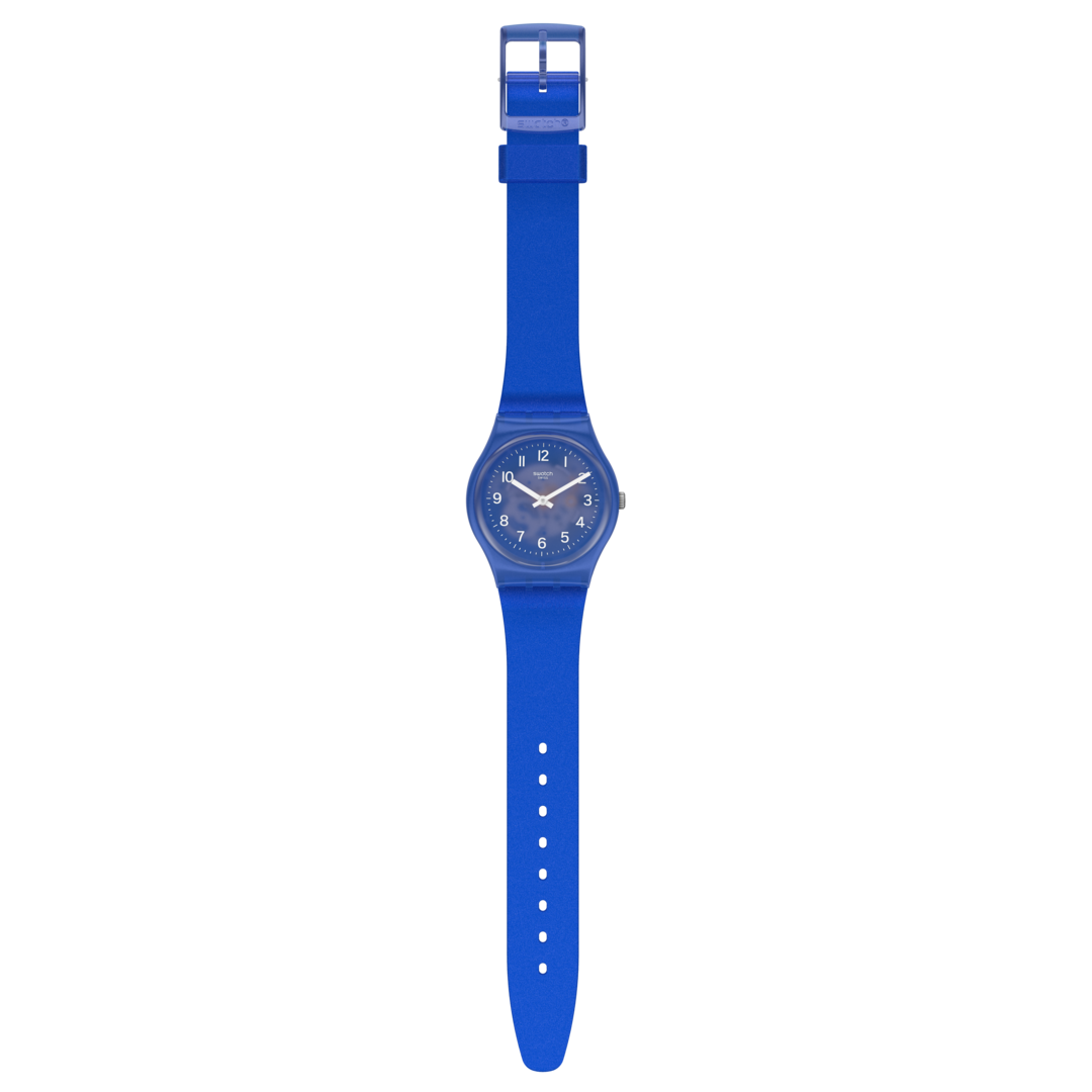 GL124 Reloj Swatch Blurry Blue de dama pulsera de caucho