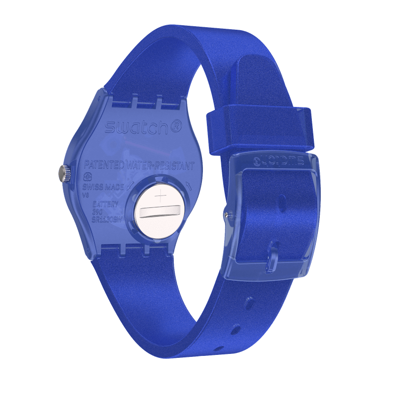 GL124 Reloj Swatch Blurry Blue de dama pulsera de caucho