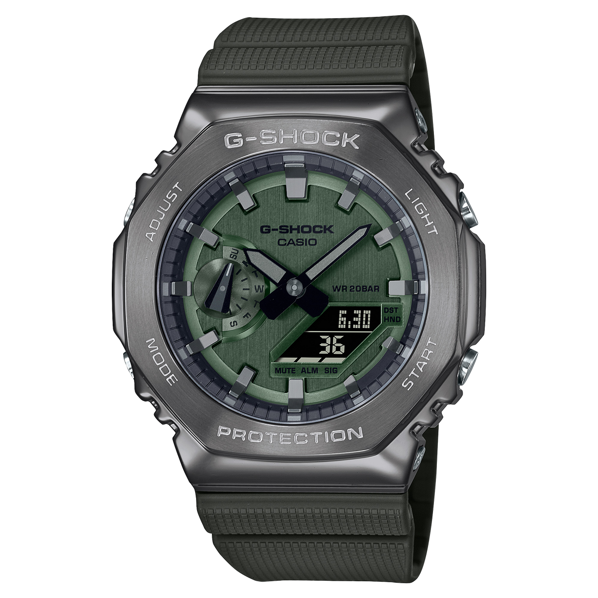 GM-2100B-3A Reloj G-Shock de caballero banda de caucho