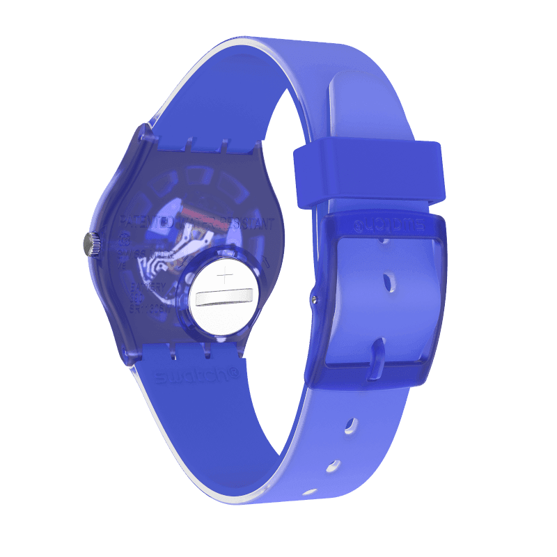 GN268 Reloj Swatch Electric Shark unisex banda de caucho