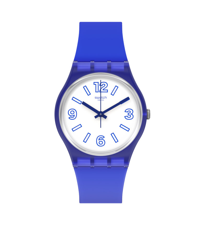 GN268 Reloj Swatch Electric Shark unisex banda de caucho