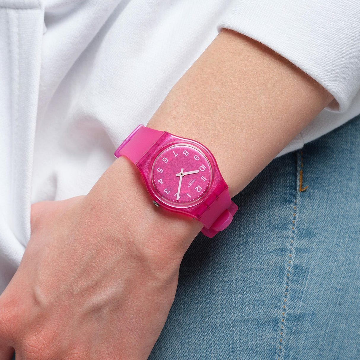 GP170 Reloj Swatch Blurry Pink de dama pulsera de resina
