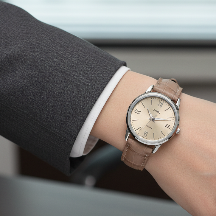 LTP-1303LL-7AV Reloj Casio de mujer correa de cuero