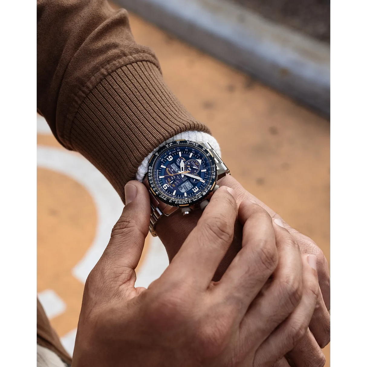 JY8078-52L Reloj Citizen Promaster Skyhawk de caballero banda de metal