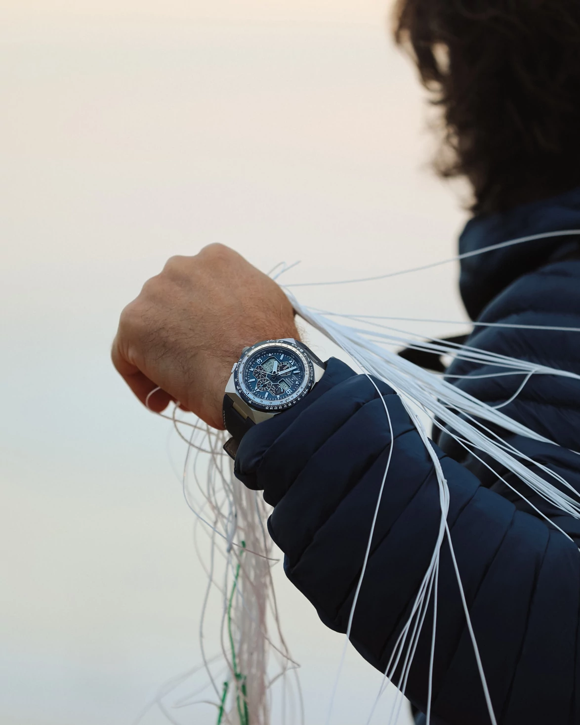 JY8148-08L Reloj Citizen Promaster Skyhawk A-T Eco-drive de hombre pulsera de cuero 46 mm