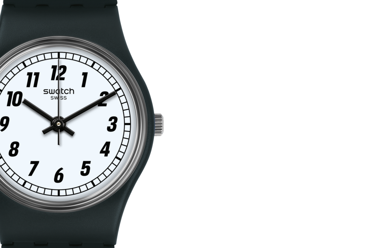 LB184 Swatch Something Black de hombre pulsera de resina