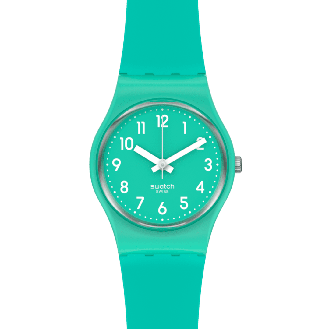 LL115C Reloj Swatch Back To Mint Leave de mujer correa de silicona