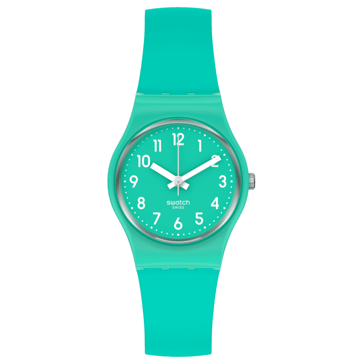 LL115C Reloj Swatch Back To Mint Leave de mujer correa de silicona