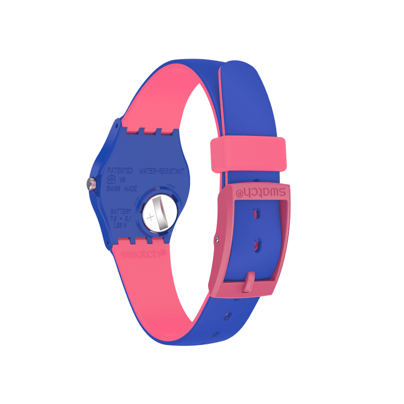 LS115C Reloj Swatch Back To Biko Bloo de señorita banda de resina