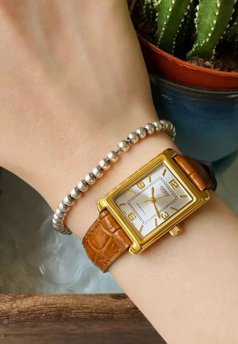 LTP-1234GLL-7A Casio de dama pulsera de piel