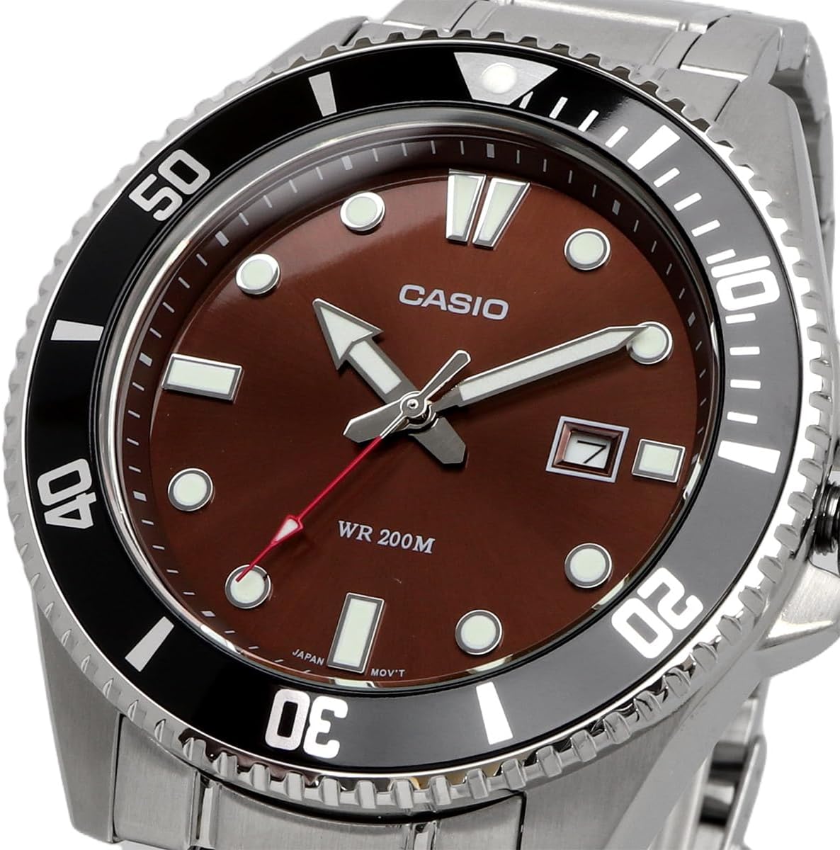 MDV-107D-5AV Casio para caballero pulsera de acero inoxidable