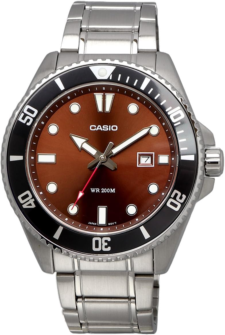 MDV-107D-5AV Casio para caballero pulsera de acero inoxidable