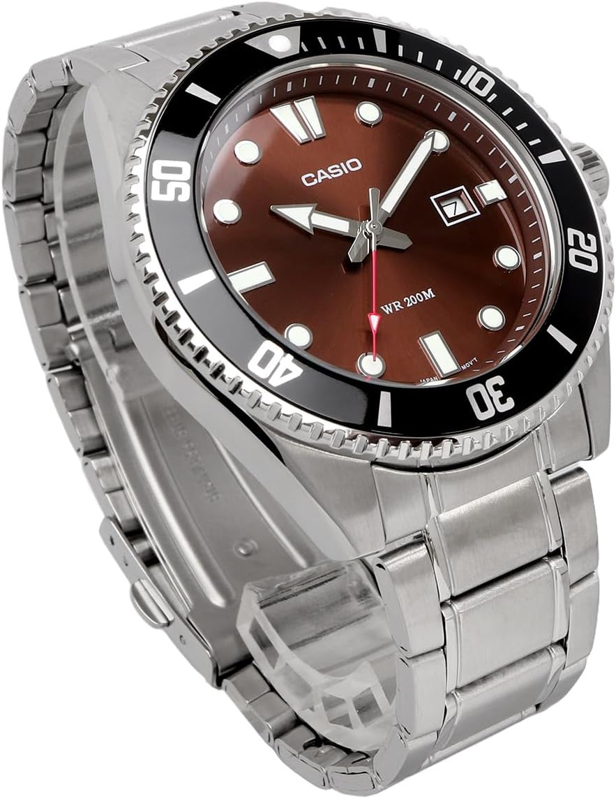 MDV-107D-5AV Casio para caballero pulsera de acero inoxidable