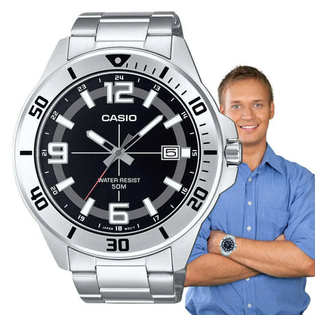 MTC-100D-1BV Casio reloj para caballero pulsera de metal