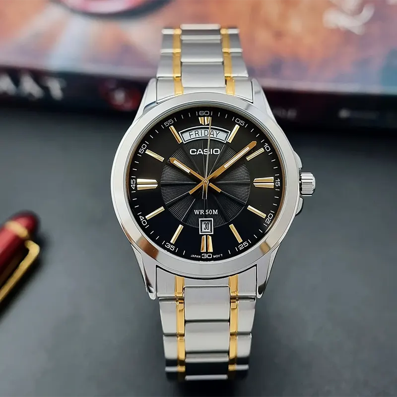 MTP-1381G-1AV Casio de hombre correa de metal