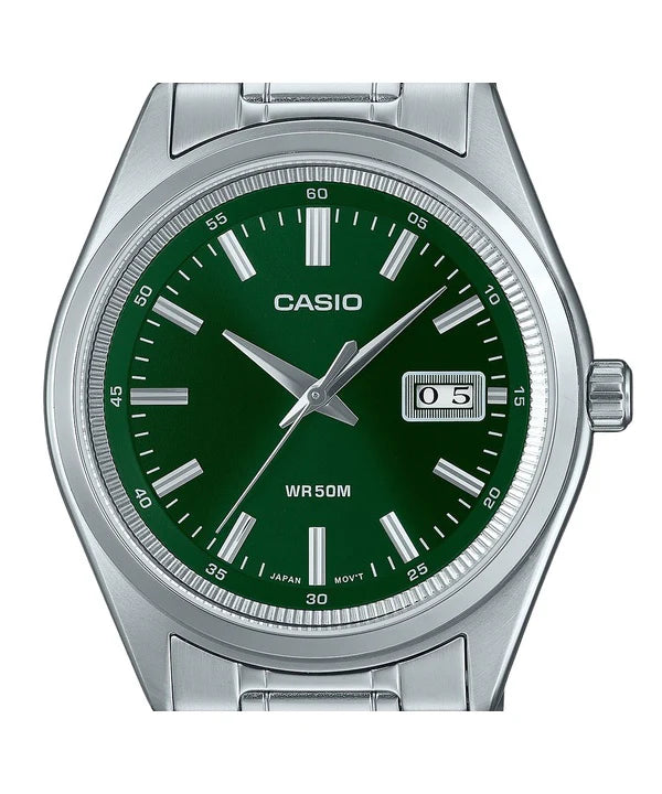 MTP-B180D-3AV Casio reloj para caballero correa de acero inoxidable