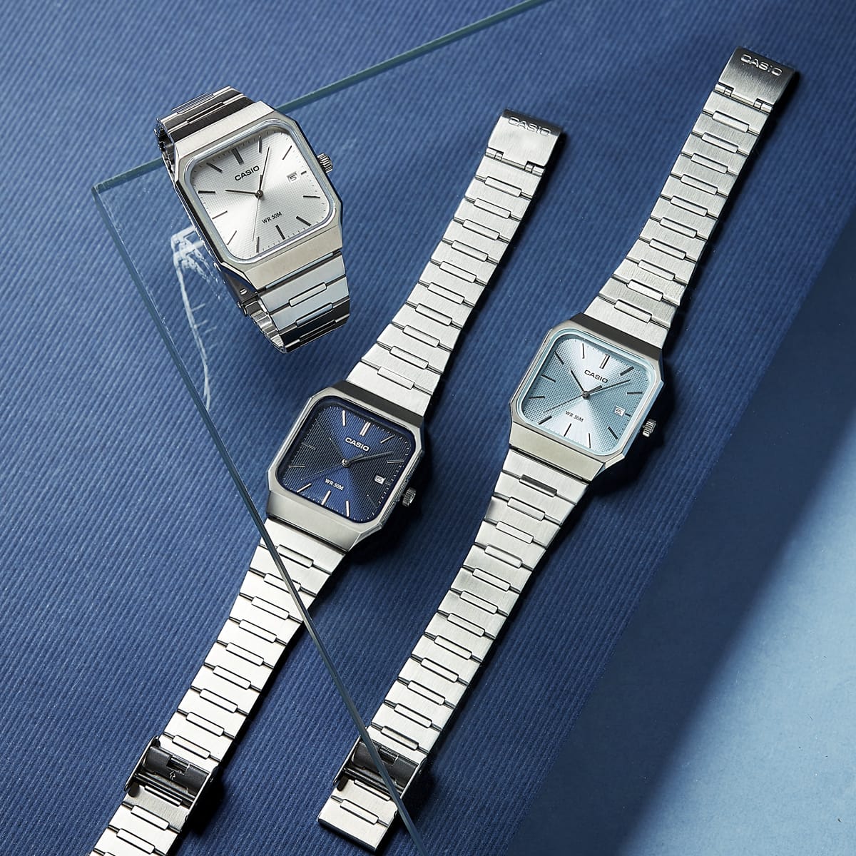 MTP-B185D-7AV Reloj Casio de hombre pulsera de acero inoxidable 40 mm