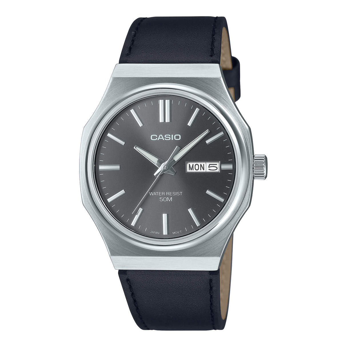 MTP-E735L-8AV Casio de hombre pulsera de cuero