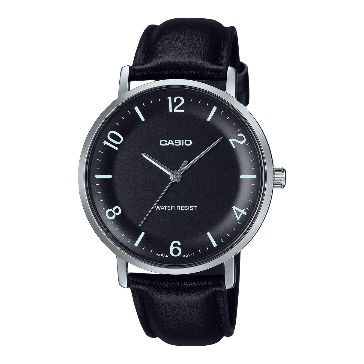 MTP-VT03L-1B Casio de hombre pulsera de cuero
