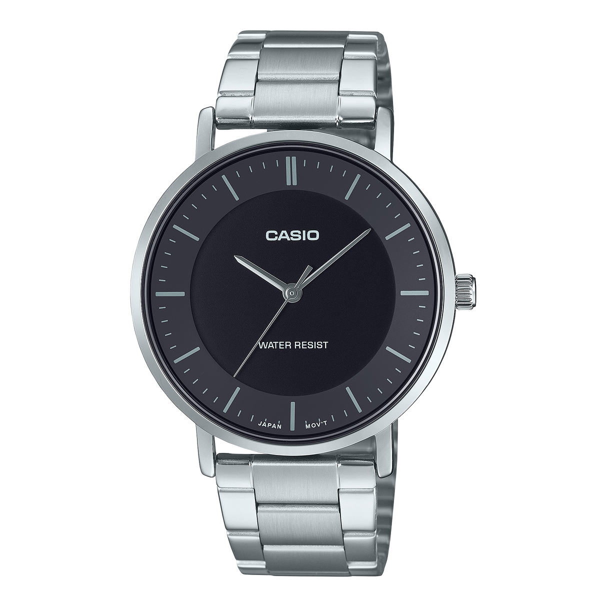 MTP-VT04D-1E Casio de hombre pulsera de acero inoxidable