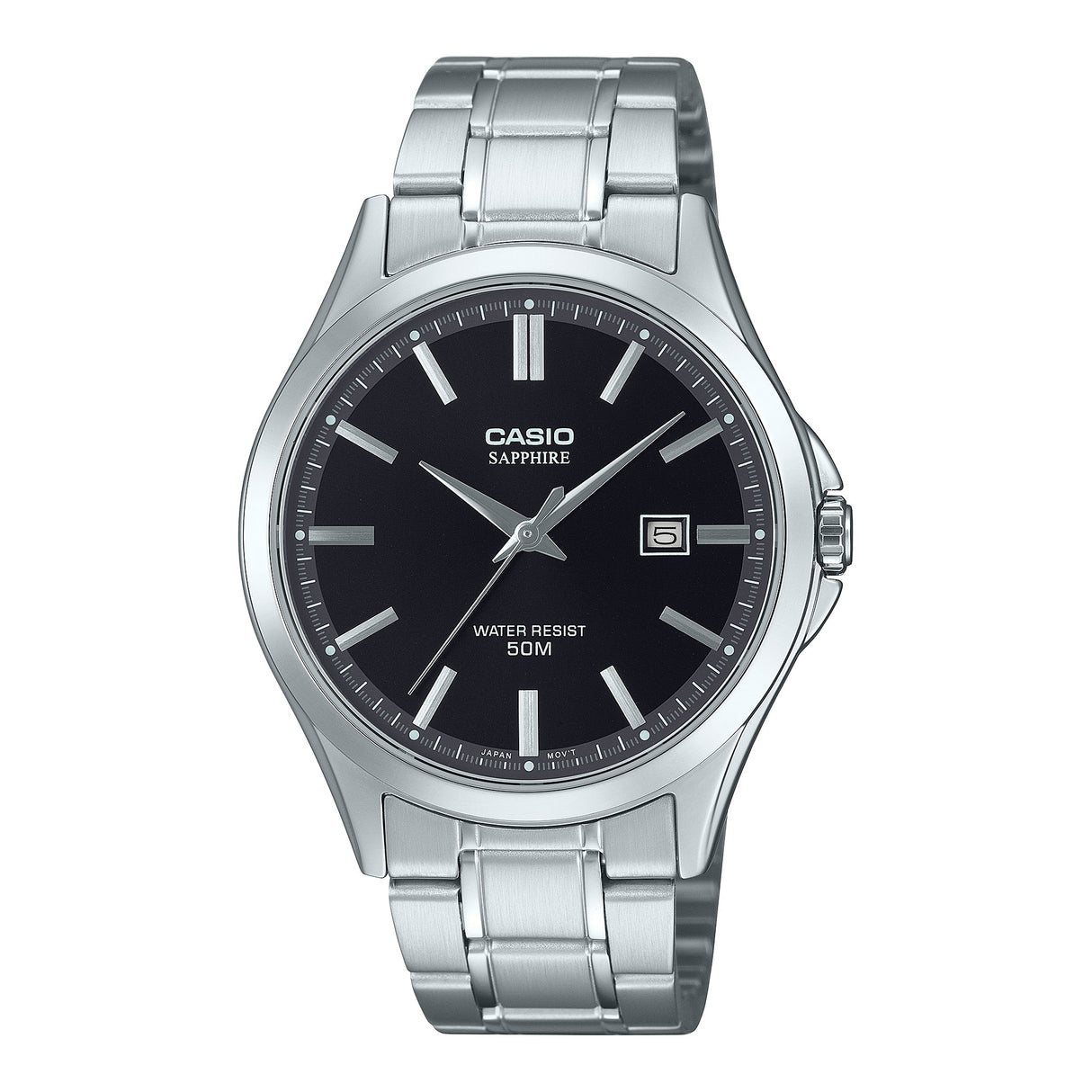MTS-115D-1AV Reloj Casio de hombre pulsera de metal 47 mm cristal zafiro