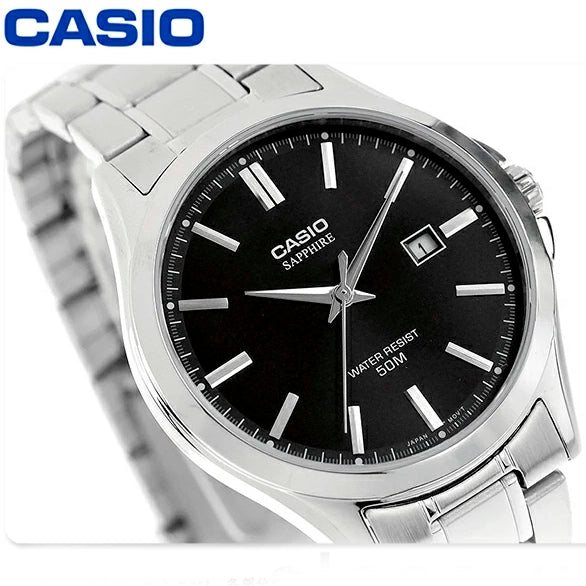 MTS-115D-1AV Reloj Casio de hombre pulsera de metal 47 mm cristal zafiro