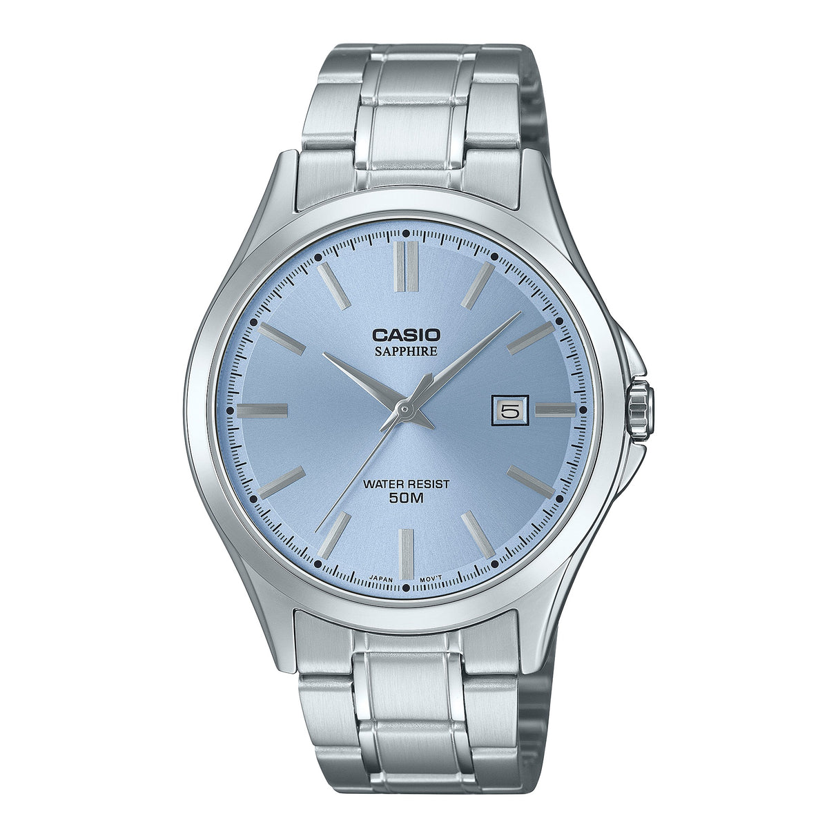 MTS-115D-2A2V Reloj Casio con cristal zafiro de hombre pulsera de metal 47 mm