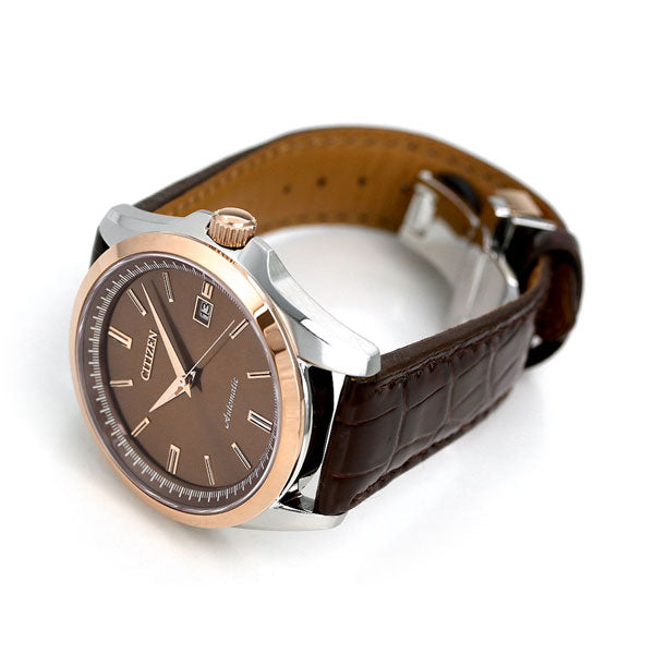 NB1045-16W Citizen Automatic de caballero pulsera de piel genuino