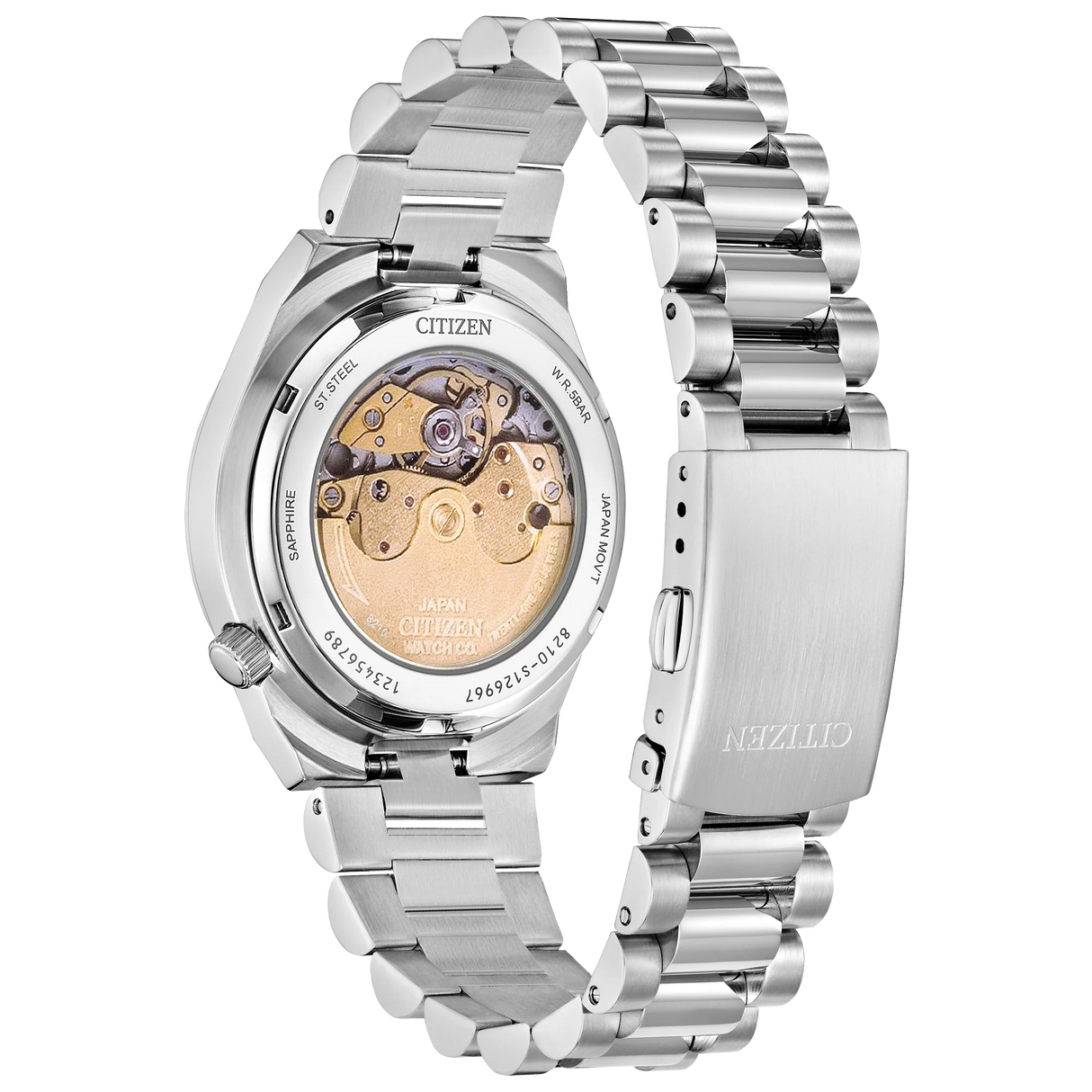 NJ0200-50L Reloj Citizen Tyuyosa unisex automático pulsera de metal 37 mm