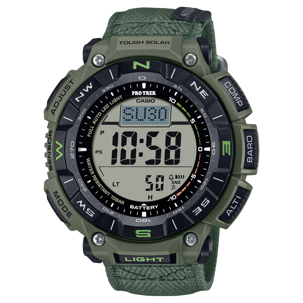 PRG-340B-3 Reloj Pro Trek Casio de hombre pulsera de tela