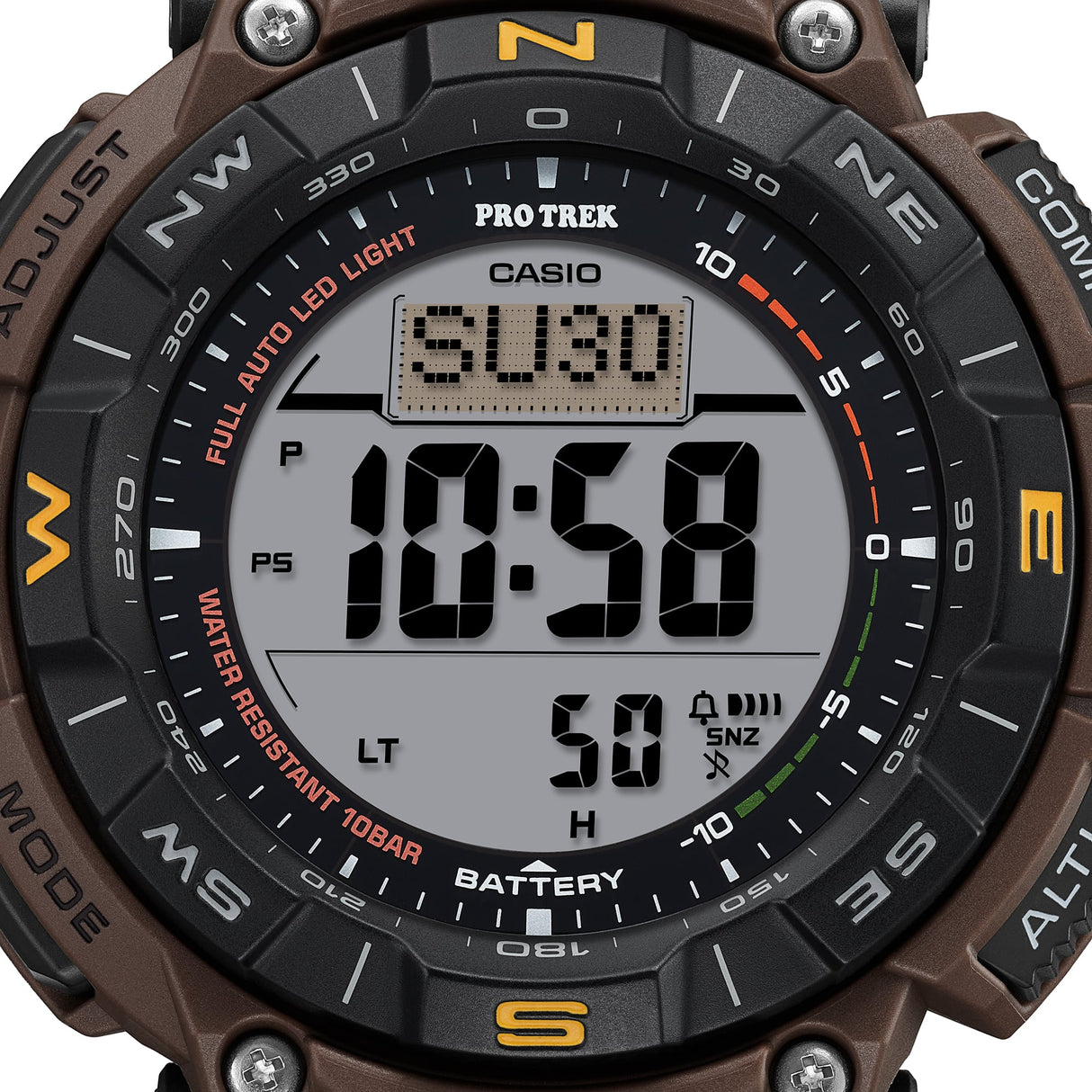 PRG-340L-5 Casio Pro-Trek de hombre pulsera de piel