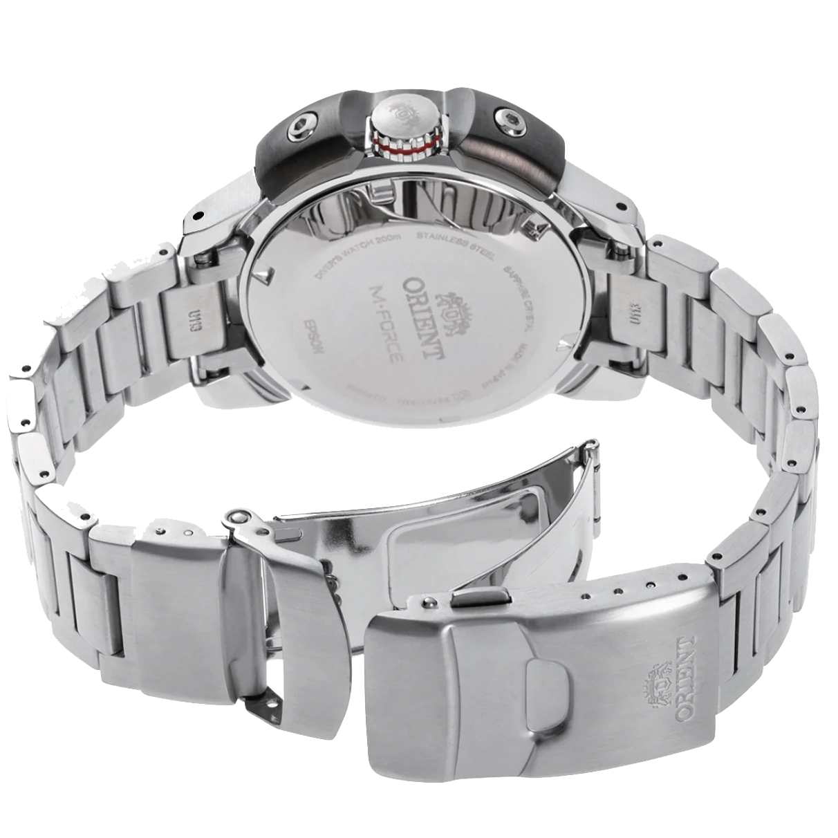 RA-AC0L08Y Orient M-Force para caballero pulsera de metal