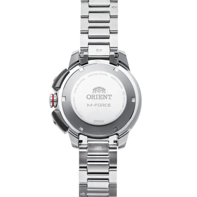 RA-AC0L08Y Orient M-Force para caballero pulsera de metal