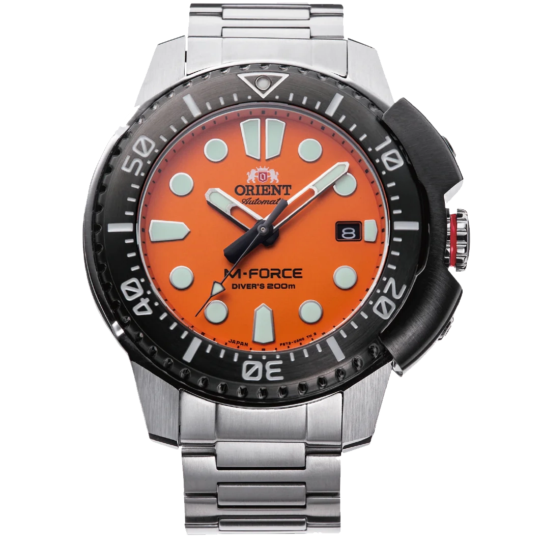 RA-AC0L08Y Orient M-Force para caballero pulsera de metal