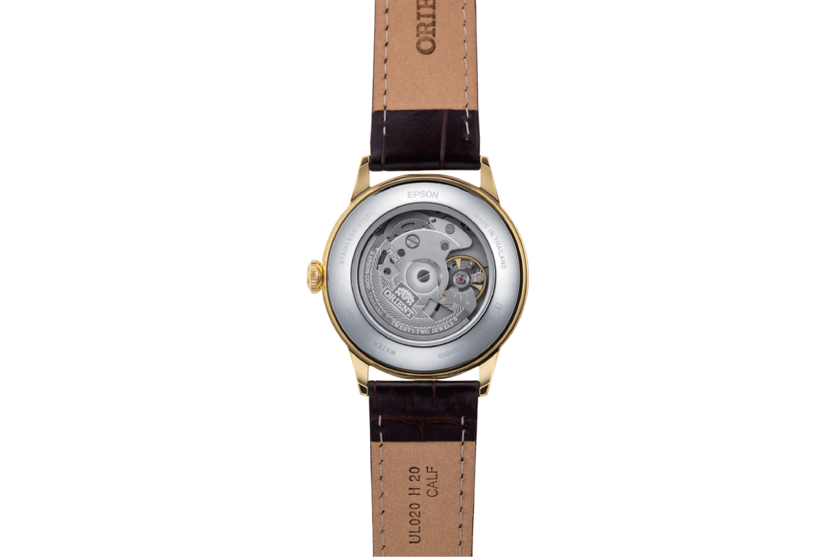 RA-AC0M01S Orient Bambino de hombre correa de piel