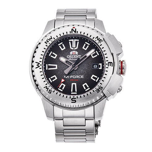 RA-AC0N01B Orient M-Force de hombre pulsera de metal análogo