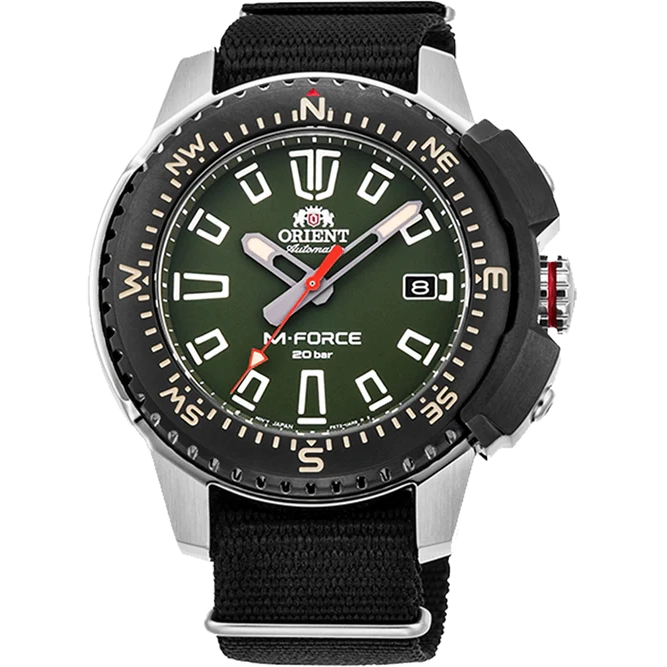 RA-AC0N03E Orient M-Force reloj para caballero pulsera tela